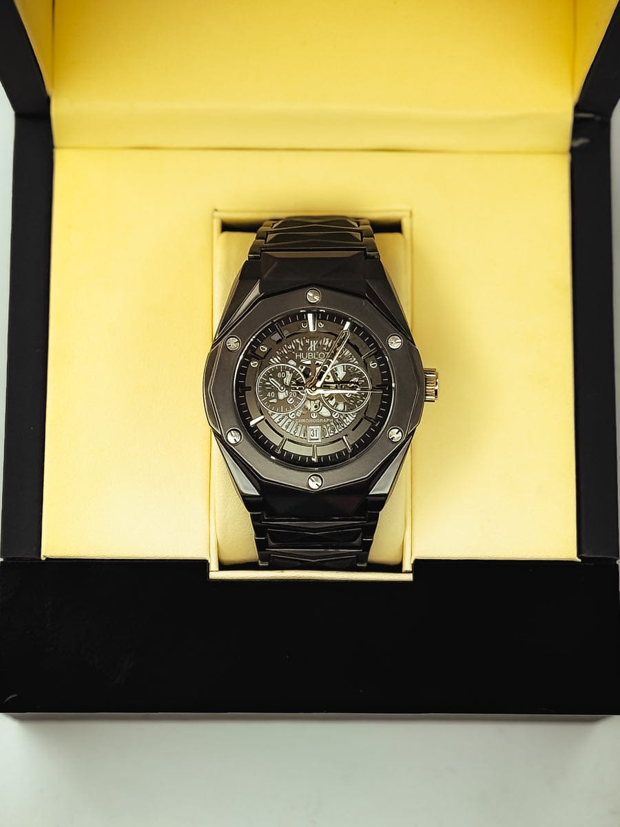 Hublot Chain Strapped Black Hologram Dial Watch