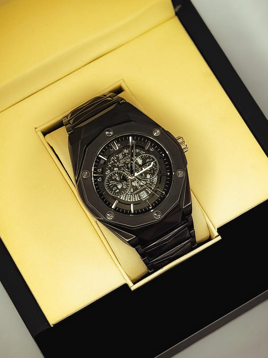 Hublot Chain Strapped Black Hologram Dial Watch